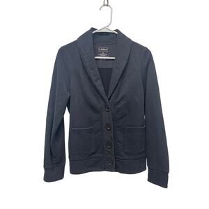 L.L. Bean Women's Button-down cardigan blazer coat black size small